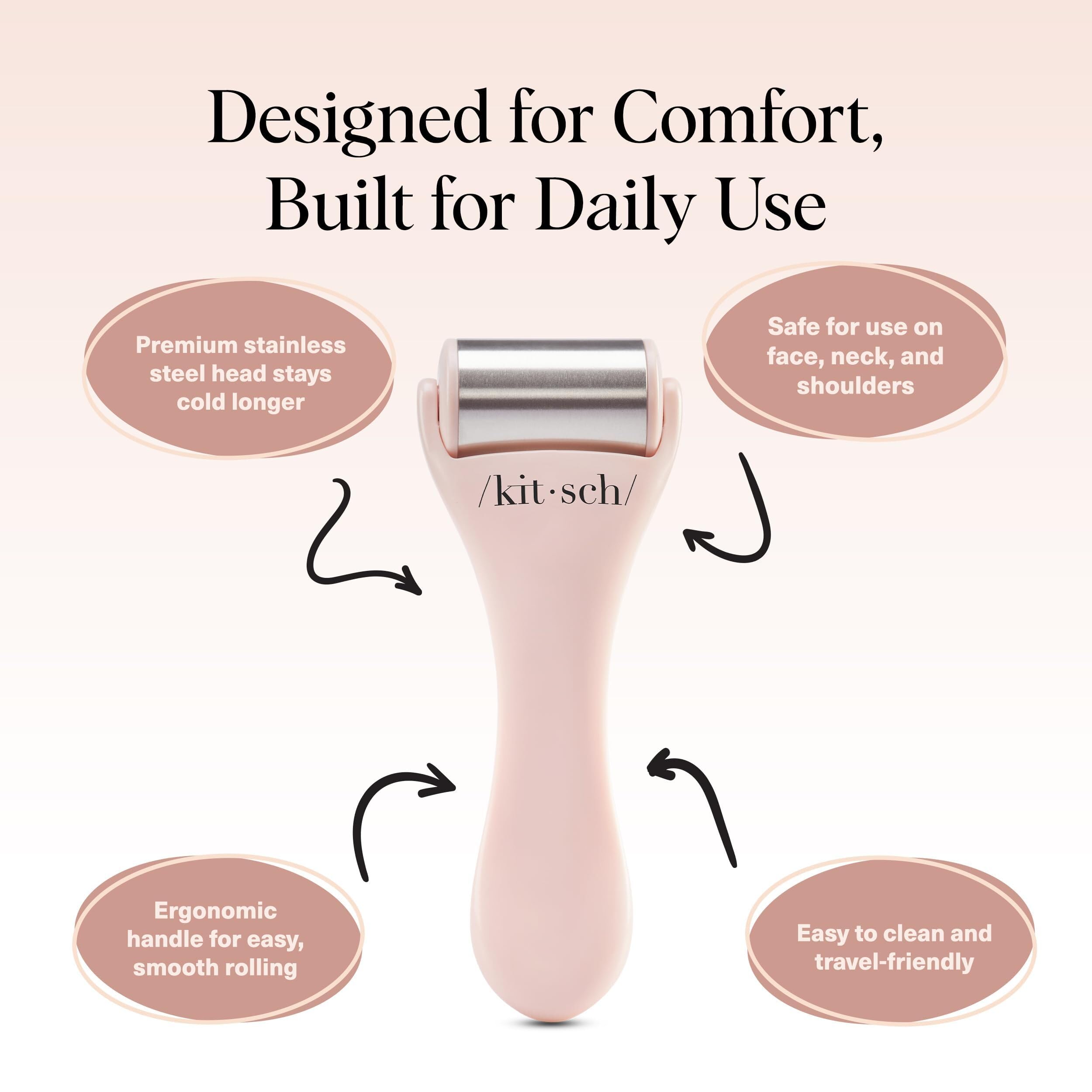 Kitsch Ice Roller travel-friendly design fits in gym bag or suitcase.