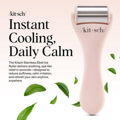 Kitsch Ice Roller under-eye de-puffing with gentle cooling for tired eyes.