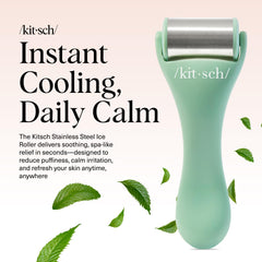 Kitsch Ice Roller under-eye de-puffing in use