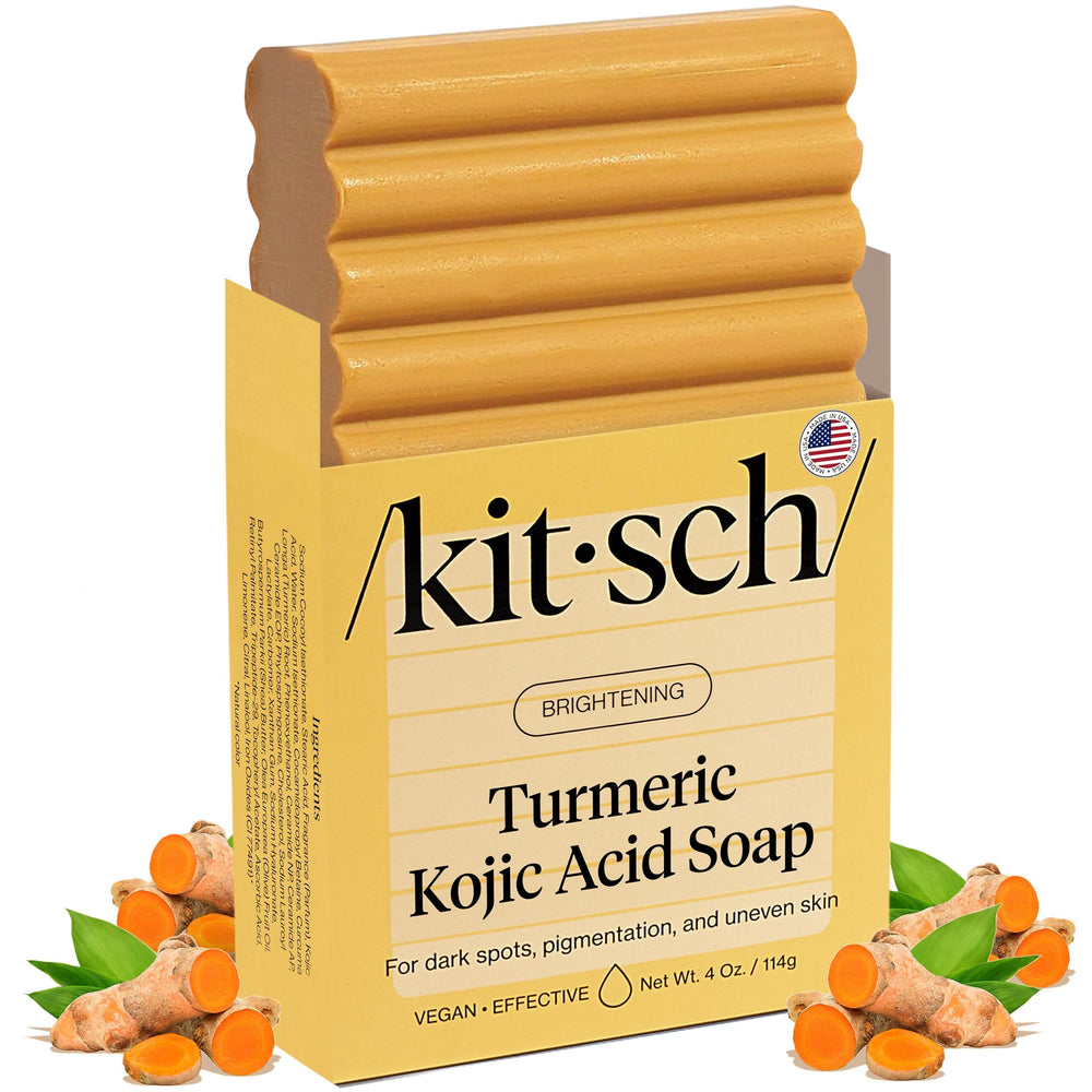 Kitsch Kojic Acid Soap bar closeup for daily cleansing and radiant skin