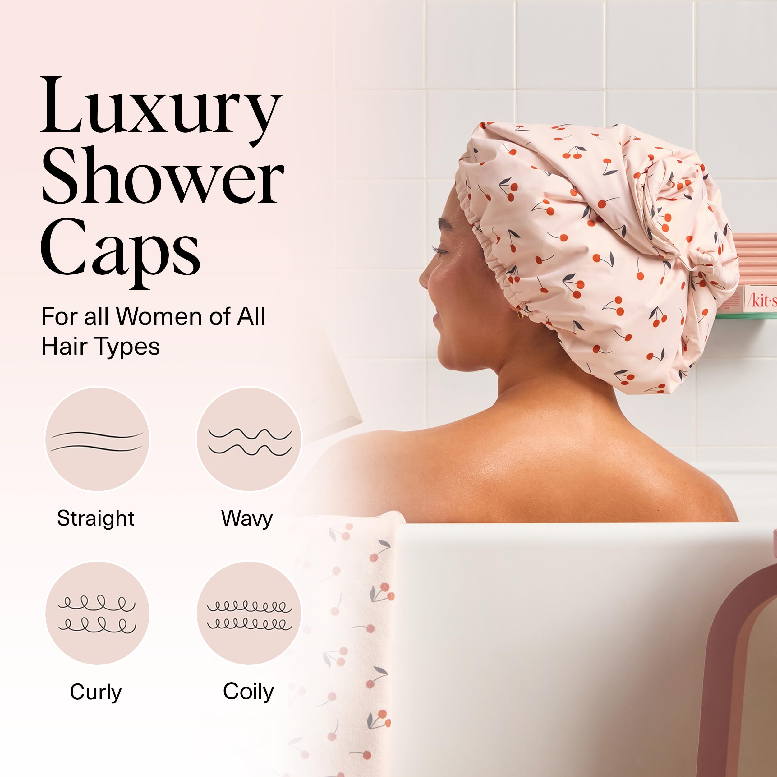 Kitsch large-size cap provides roomy comfort and coverage