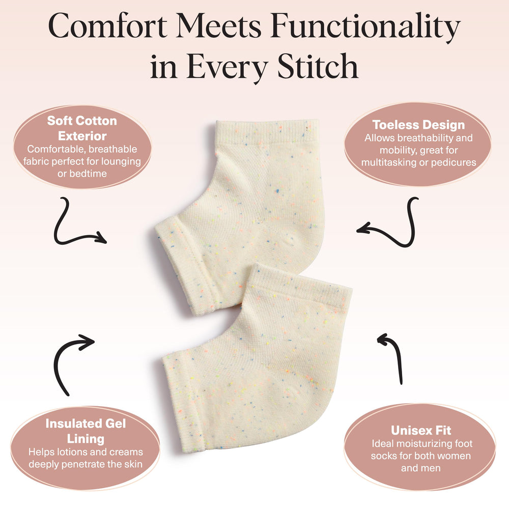 Kitsch machine washable moisturizing socks designed for reusable foot care