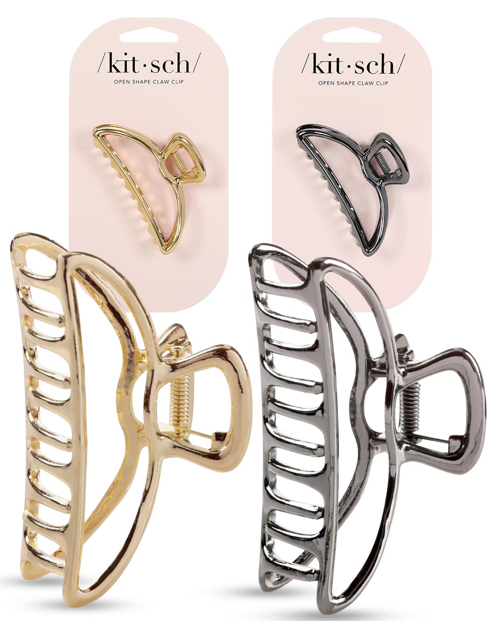 Kitsch metal hair clip gift-ready set ideal for holidays and birthdays