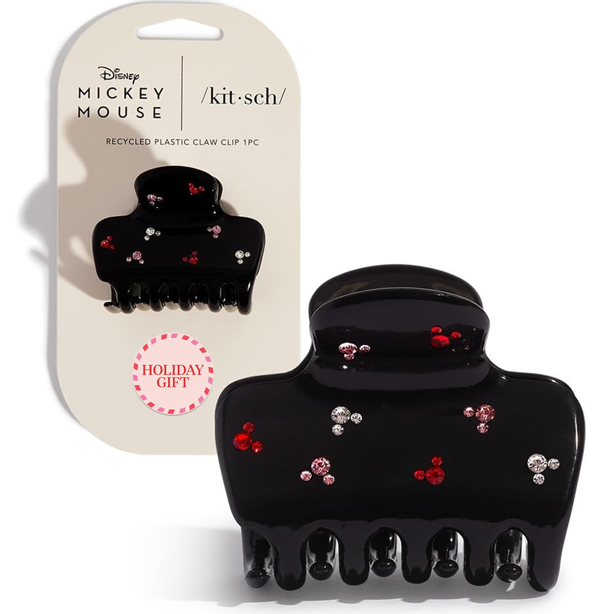 Kitsch Mickey Minnie rhinestones hair claw in black for secure all-day wear