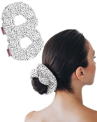 Kitsch microfiber hair towel scrunchie with micro-dot design for quick, gentle drying.