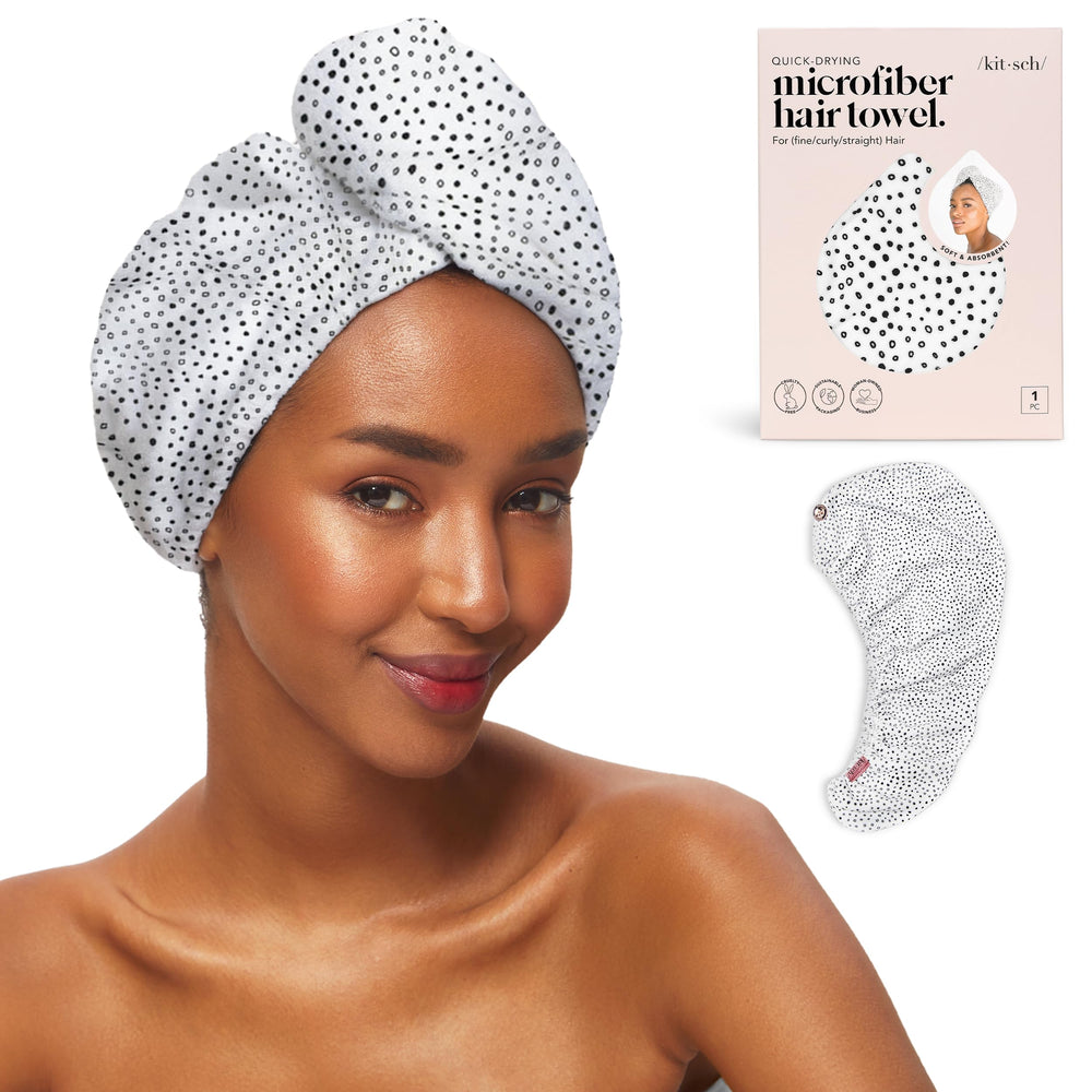 Kitsch microfiber hair towel wrap ultra-soft for gentle moisture absorption