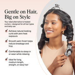 Kitsch overnight curls in bed deliver comfortable wakeup waves.