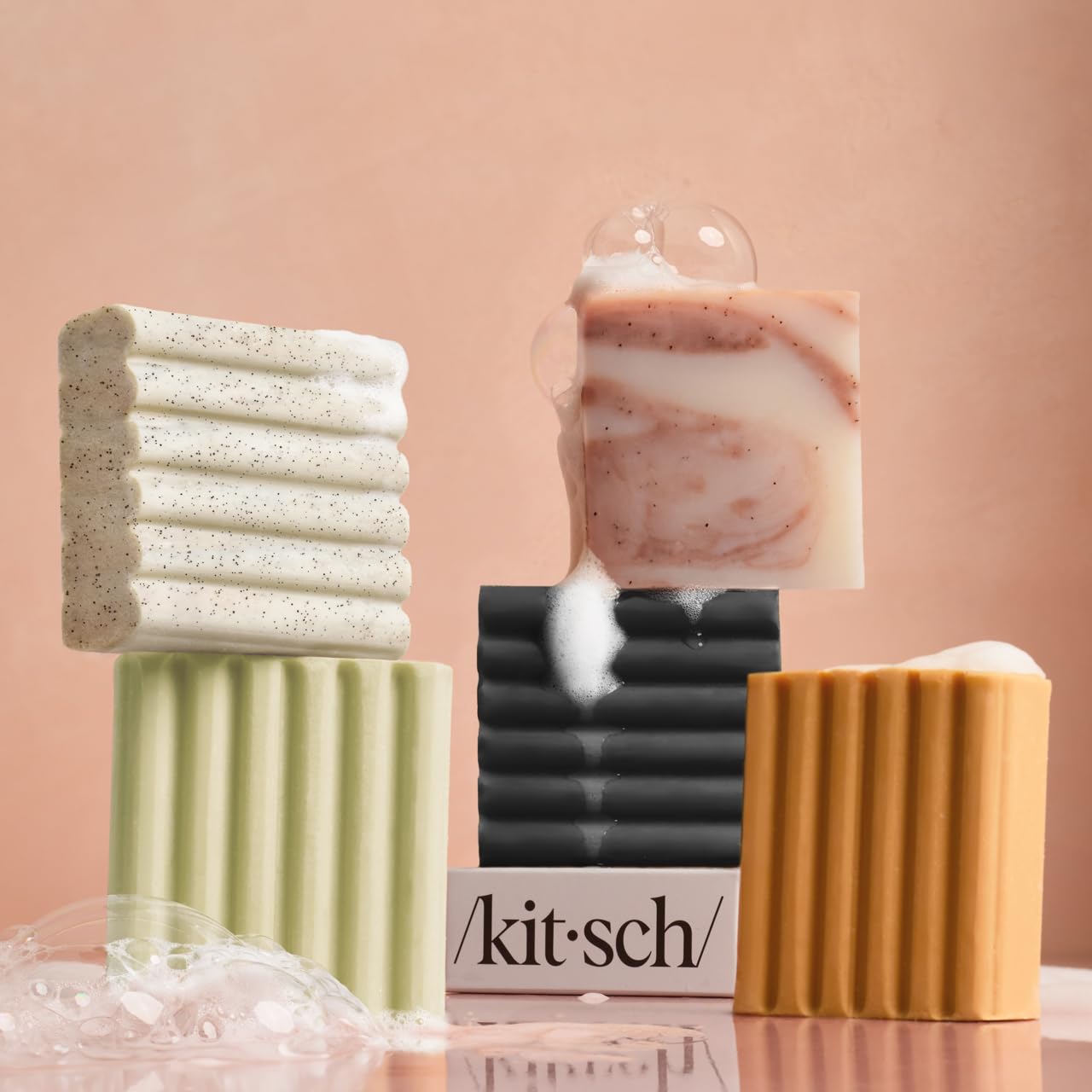 Kitsch packaging 4oz bar soap image showcases compact travel-friendly size