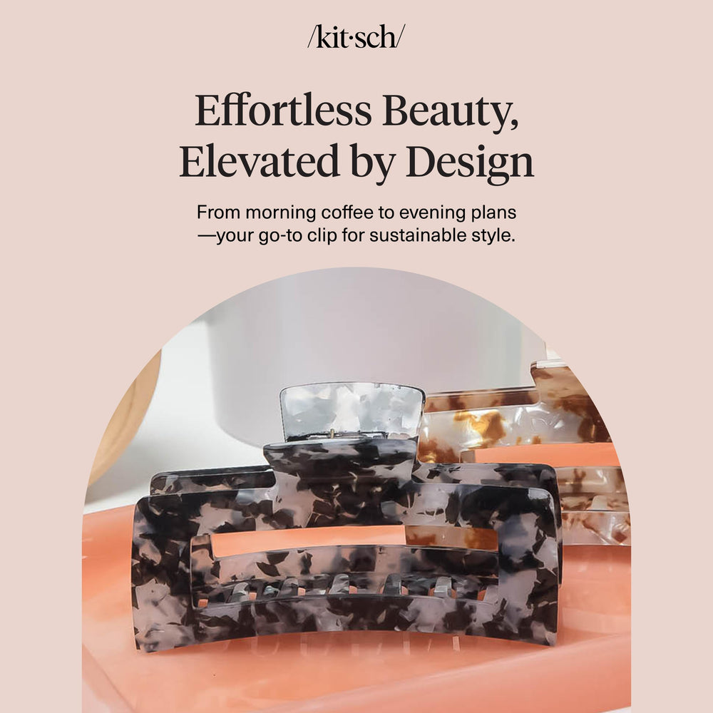 Pinza de uso diario Kitsch, clip jumbo en negro para peinados.