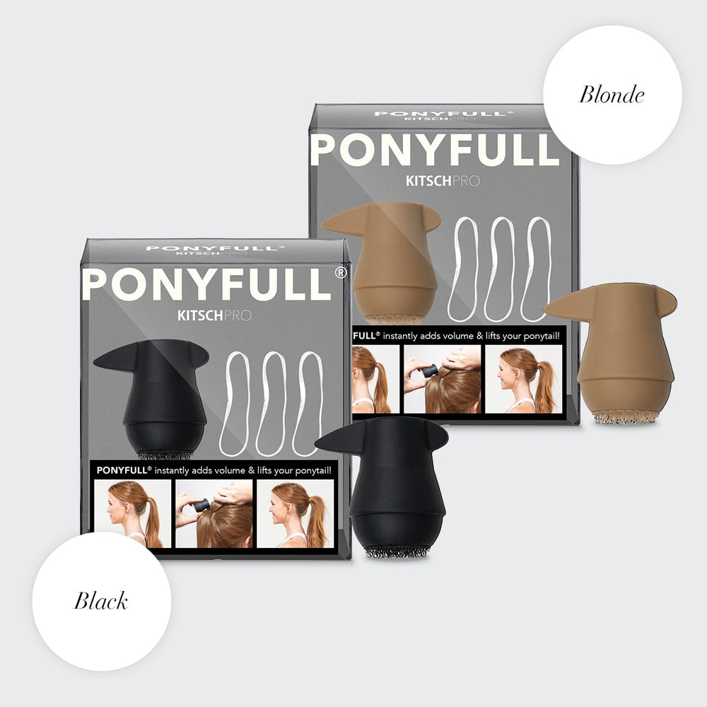 Kitsch PONYFULL mantiene el peinado durante todo el día sin esfuerzo.