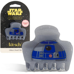 Kitsch r2d2 glitter medium hair clip provides secure hold for day-to-night styling