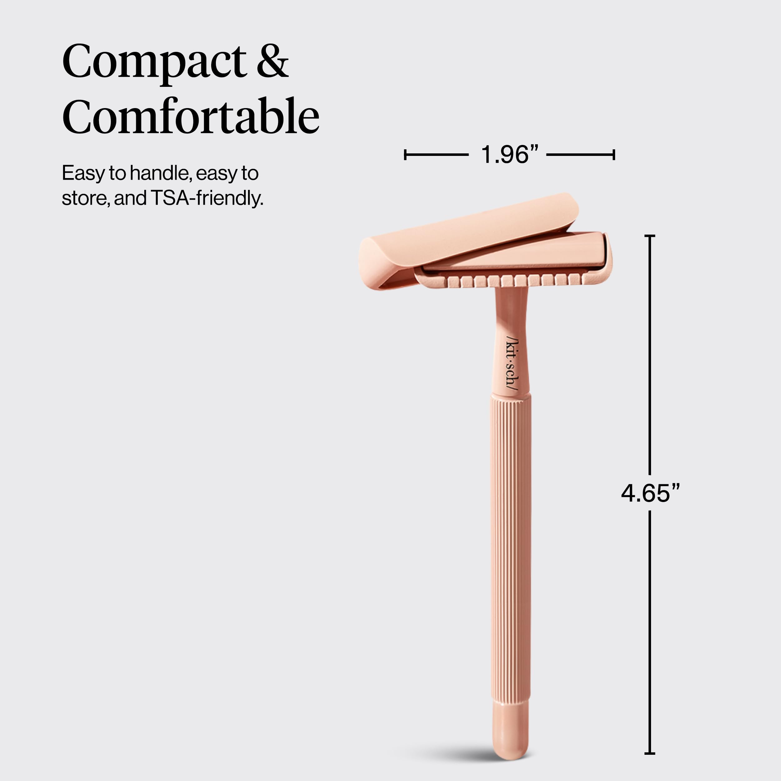 Kitsch razor-blades-refills pack highlights easy replacement for consistent, close shaves