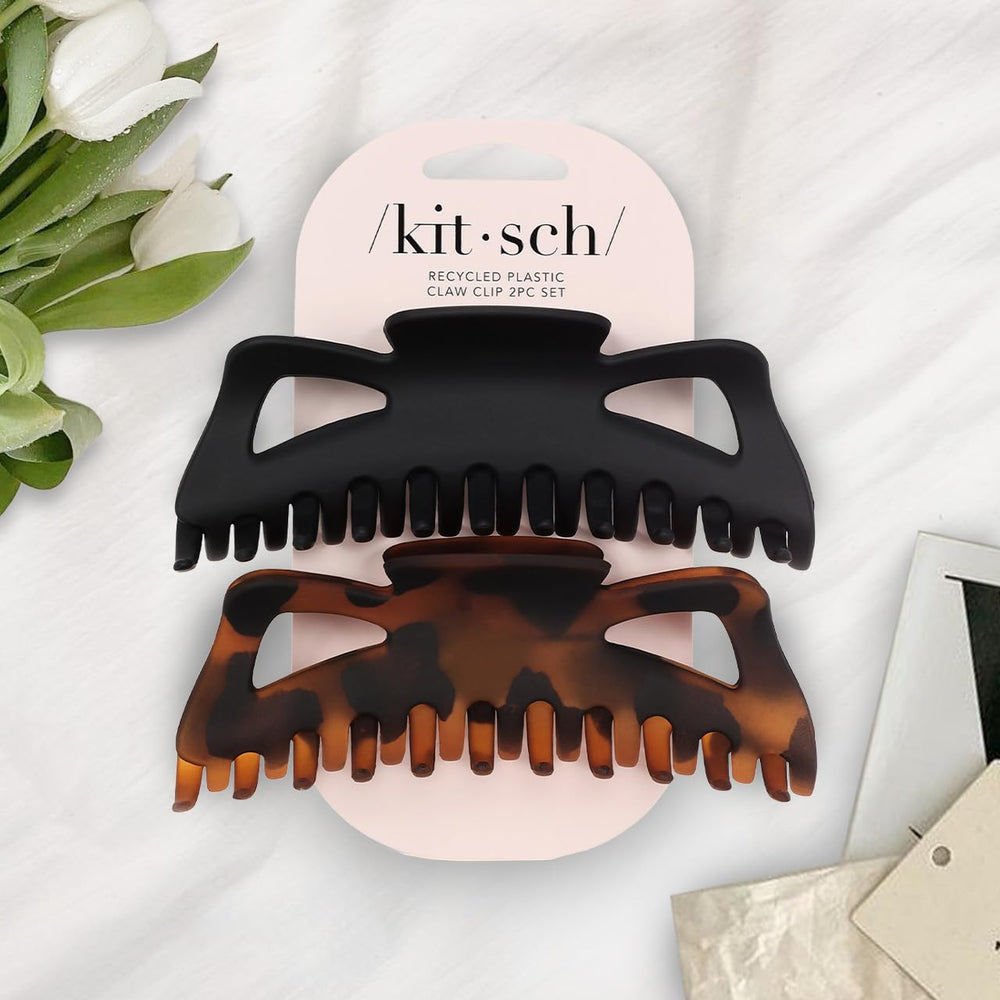 Kitsch recycled-plastic clip with spring emphasizes sturdy grip and reliable performance.