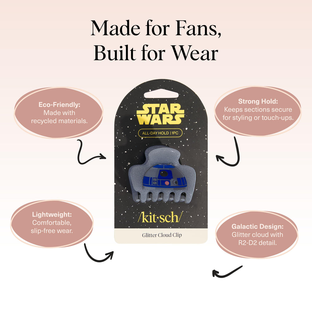 Kitsch recycled plastic clip illustrates eco-friendly fashion with durable performance