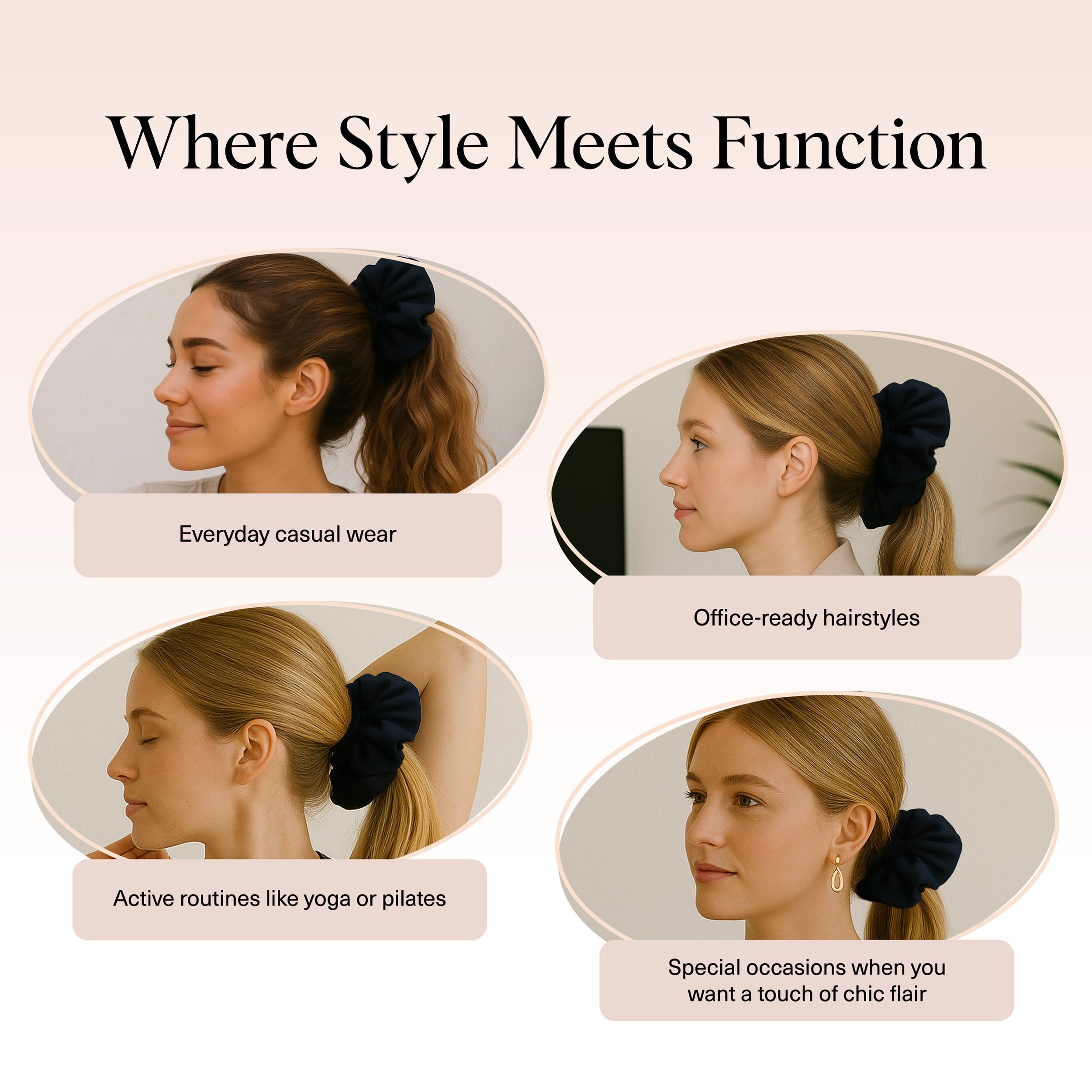 Kitsch scrunchie packaging shot reinforces gift-ready, planet-friendly style