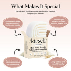 Kitsch Rice Water Conditioner Bar color-safe design for color-treated hair.