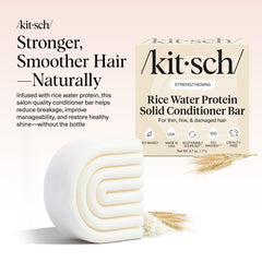 Kitsch Rice Water Conditioner Bar solid form for mess-free daily conditioning.