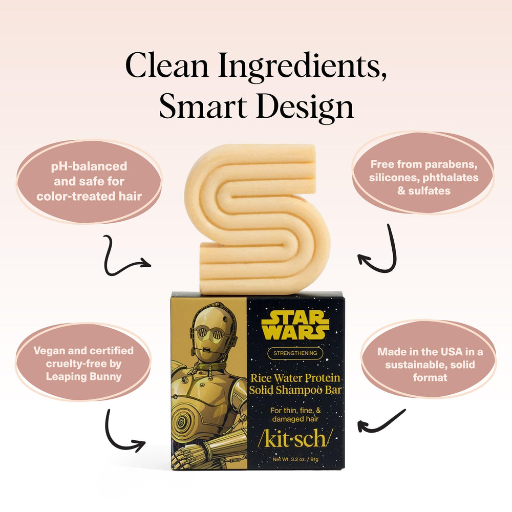 Shampoo bar on sink demonstrates solid-bar format reducing plastic waste.