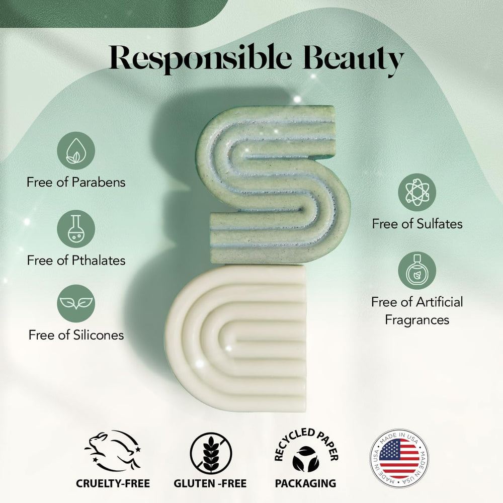 Kitsch Rosemary & Biotin Conditioner Bar on hands compact eco-friendly conditioning