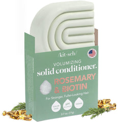 Kitsch Rosemary & Biotin Conditioner Bar packaging showcases eco-friendly, zero-waste design.