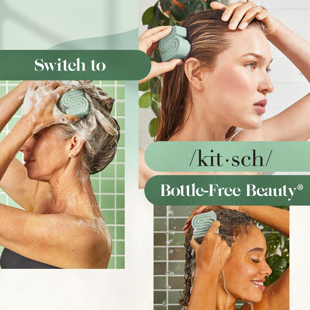 Kitsch Rosemary & Biotin Shampoo Bar lathers beautifully on fingertips.