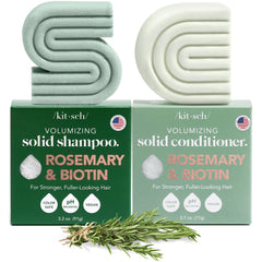 Kitsch Rosemary & Biotin Shampoo Bar lather for gentle cleansing of fine hair