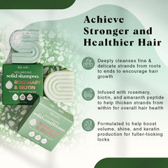 Kitsch Rosemary & Biotin Shampoo Bar front view in pack eco-friendly travel set
