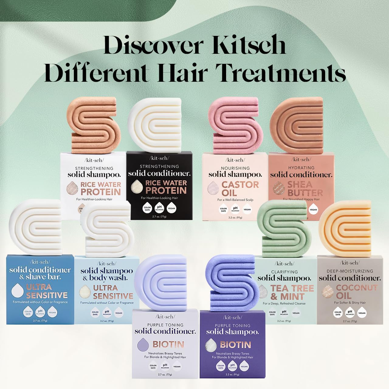 Kitsch Rosemary & Biotin Shampoo Bar in shower color-safe and sulfate-free