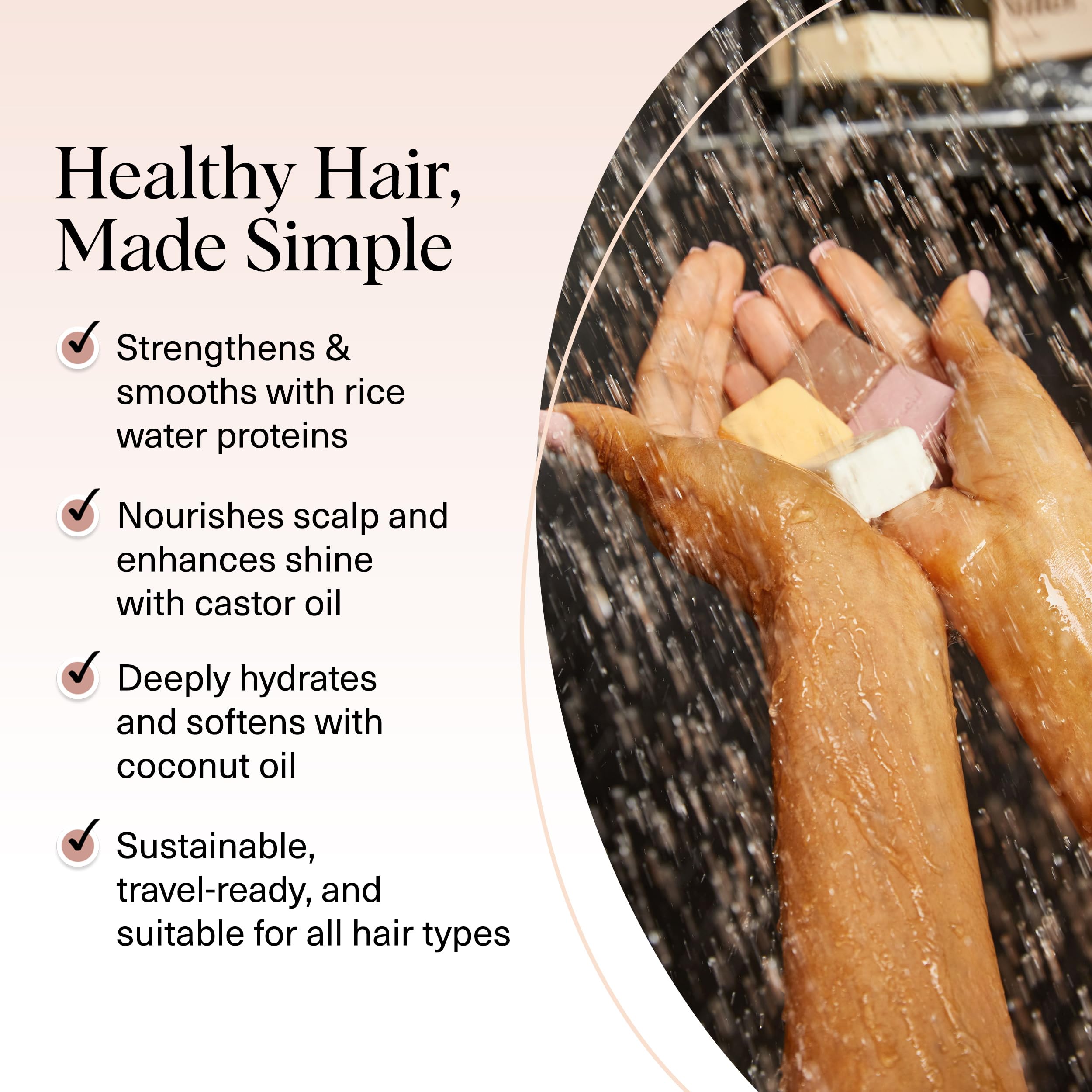 Kitsch coconut oil conditioner bar delivers deep moisture for silky, hydrated strands.