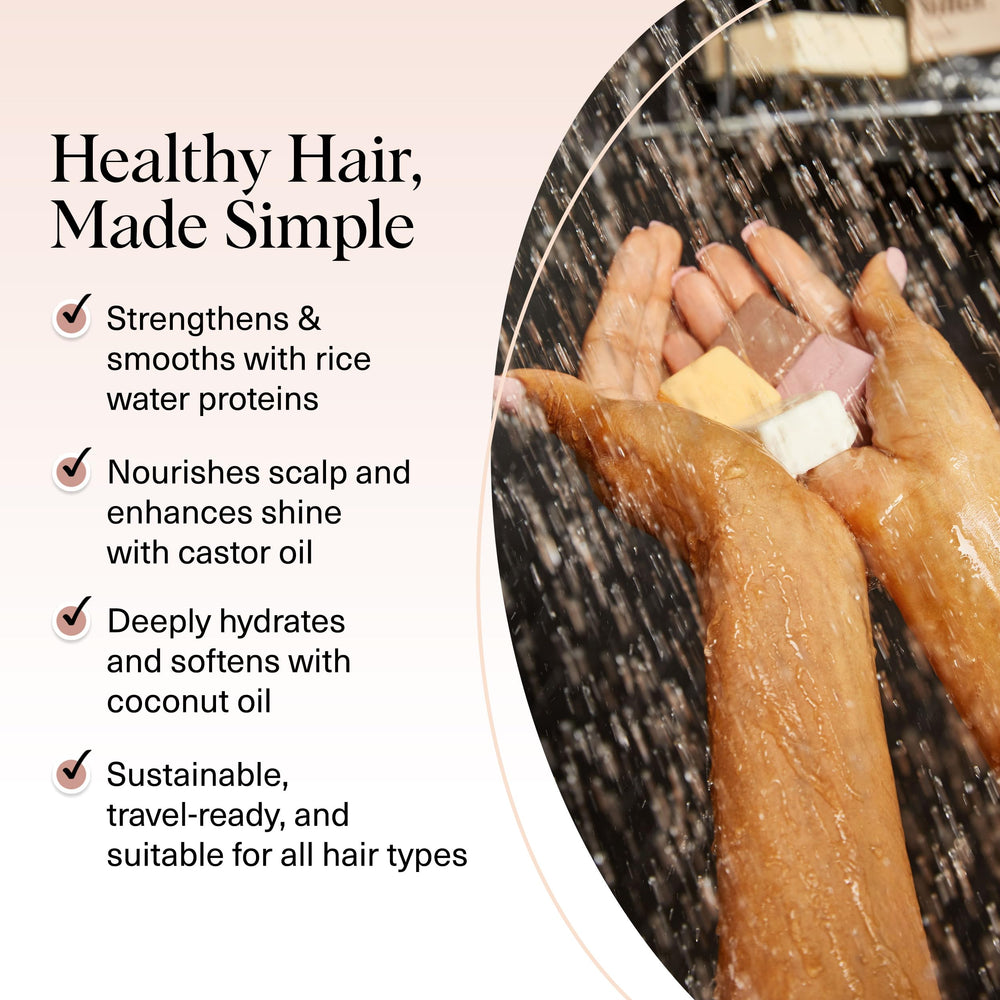 Kitsch coconut oil conditioner bar delivers deep moisture for silky, hydrated strands.
