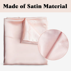 Kitsch satin head scarf blush back wrap for versatile styling.