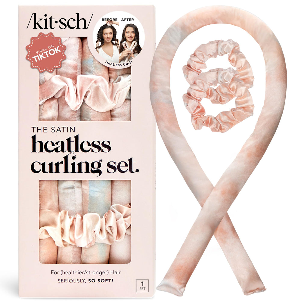 Kitsch satin heatless curling set 34in curler for overnight frizz-free curls