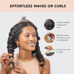 Kitsch satin heatless scrunchies secure curls with smooth satin finish.
