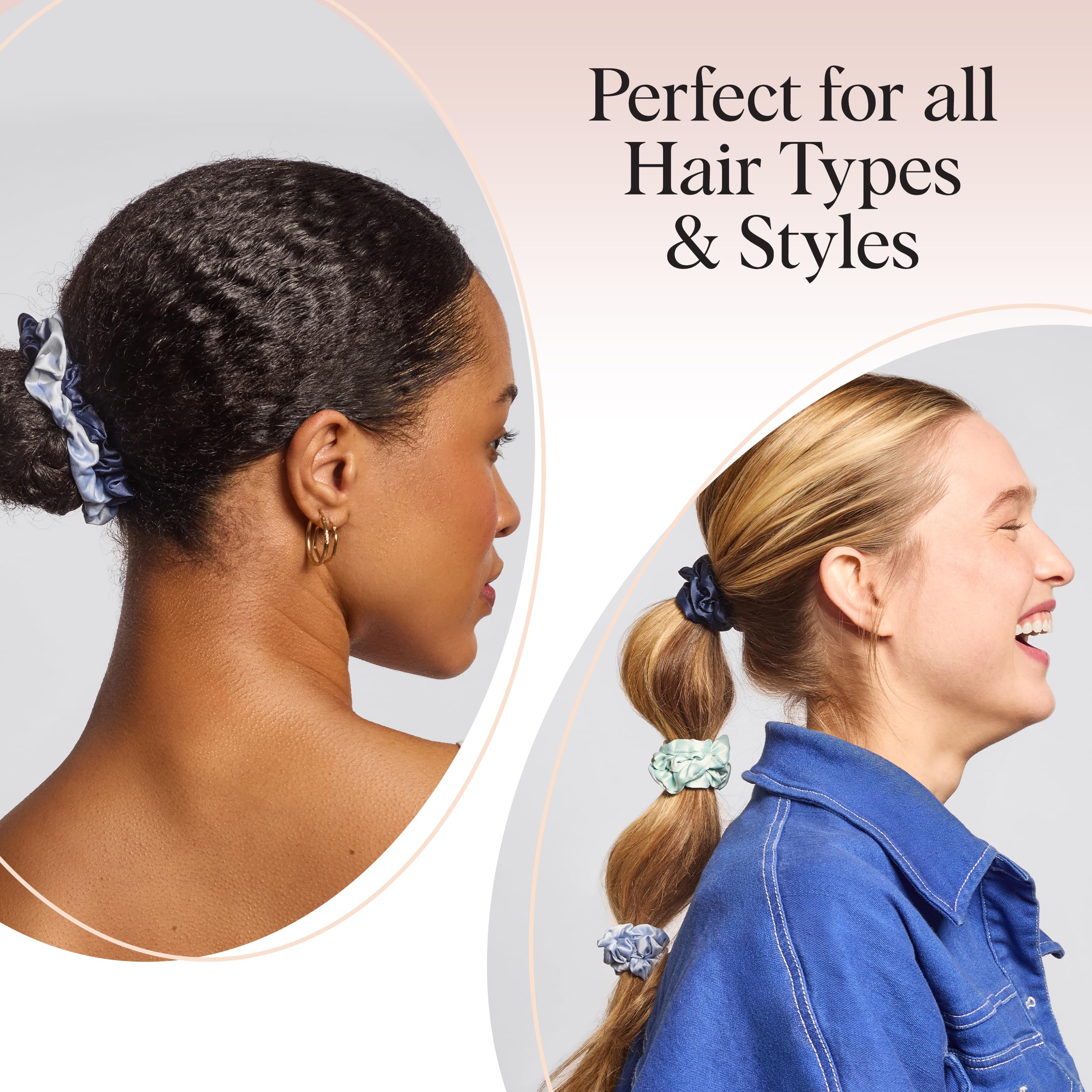 Kitsch Garden Bouquet scrunchie on thick hair demonstrating reliable grip.