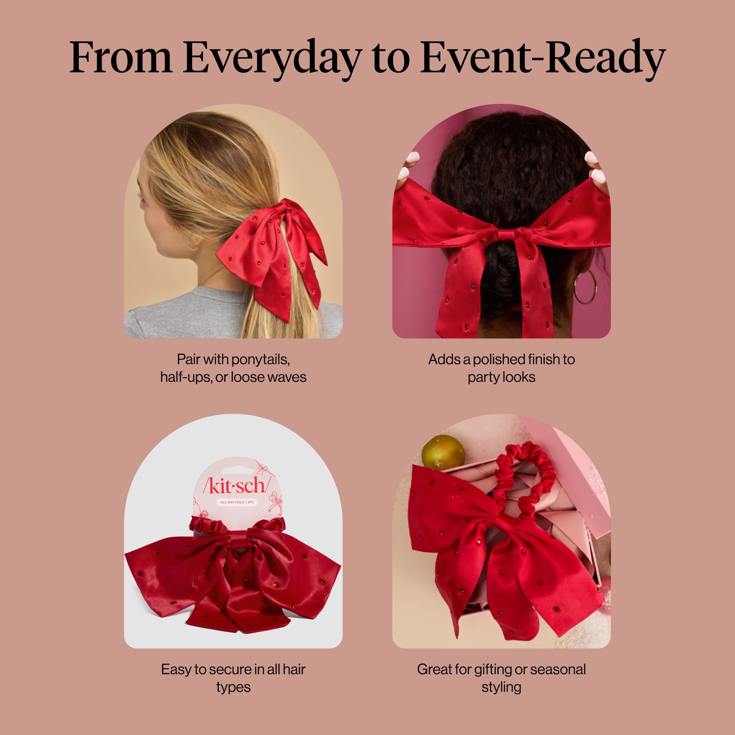 Kitsch satin scrunchies gift-ready packaging suitable for gifting occasions.