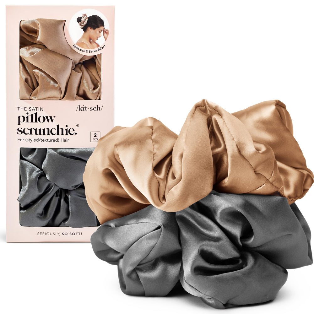 Kitsch satin scrunchies gift-ready for holidays or birthdays.