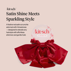 Kitsch satin scrunchies soft satin texture for smooth, frizz-free styling.
