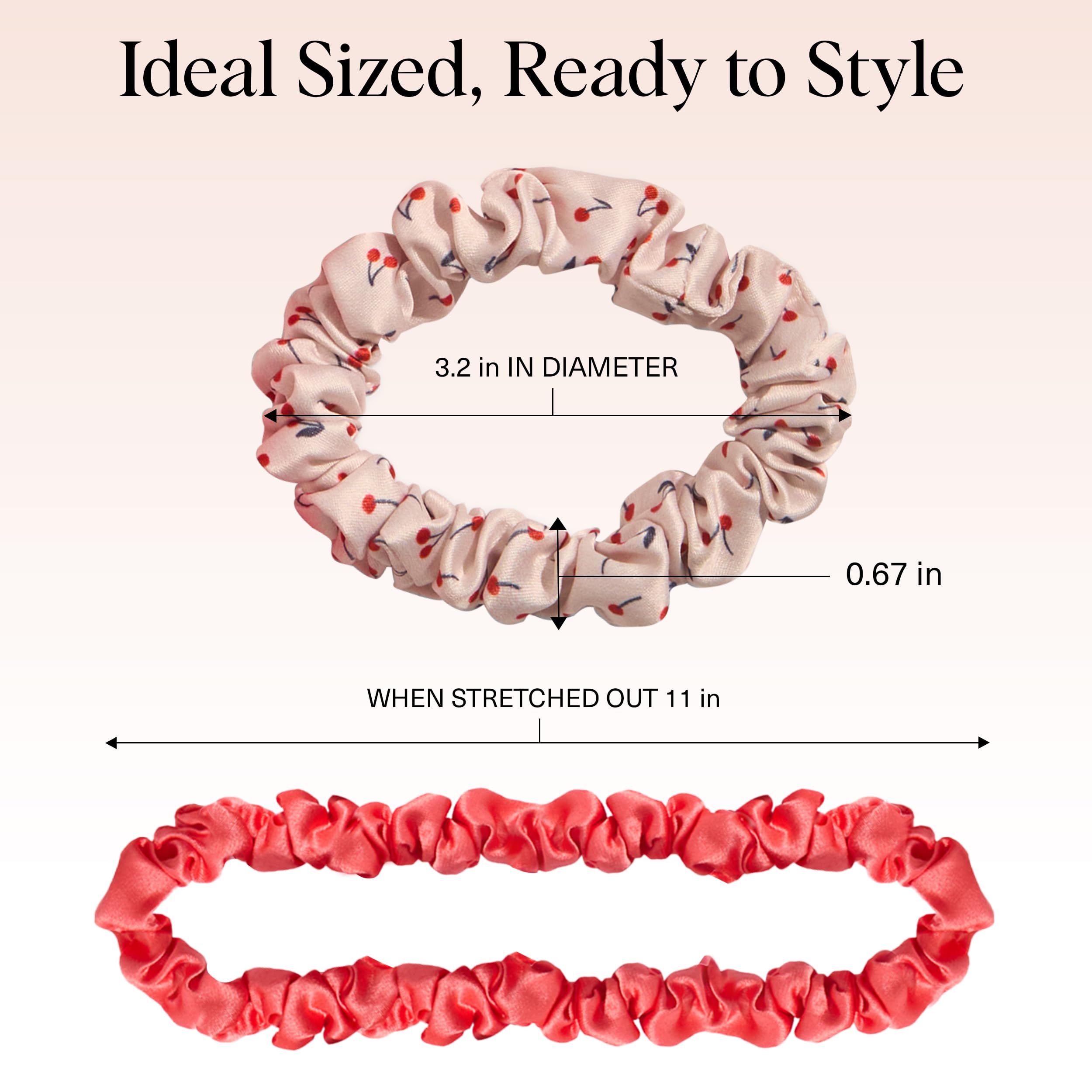 Kitsch satin scrunchies complement various outfits with subtle shine.