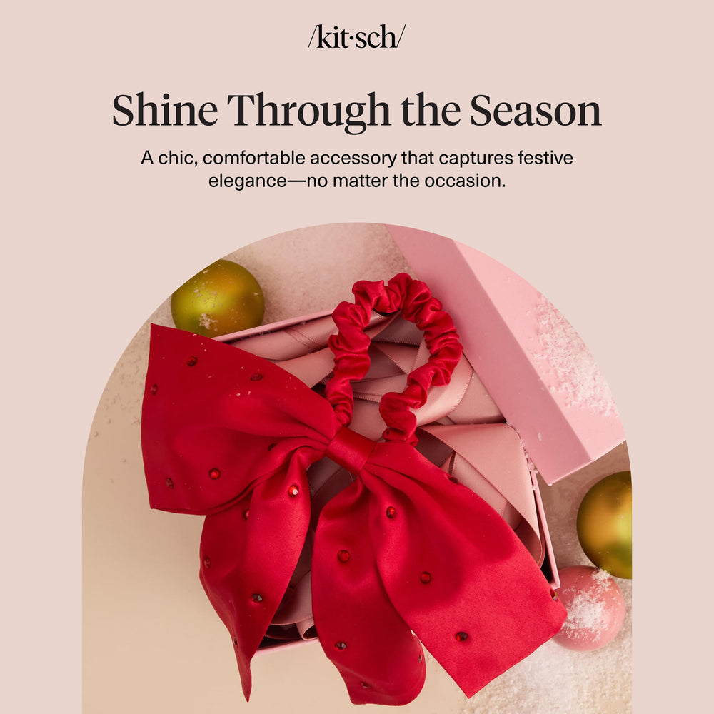 Kitsch satin scrunchies versatile hair accessory for women and girls.