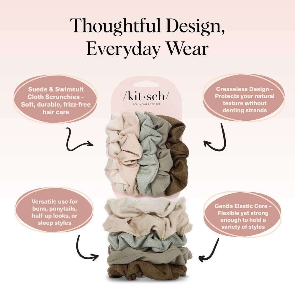 Kitsch scrunchies damage-free glide highlights hair protection