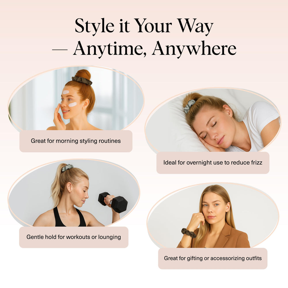 Kitsch scrunchies for thick and thin hair shows secure hold across textures