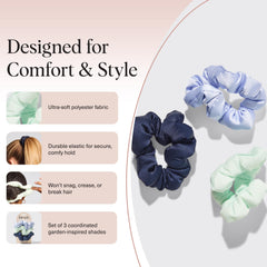 Kitsch scrunchies soft polyester close-up demonstrates comfortable fit during workouts.