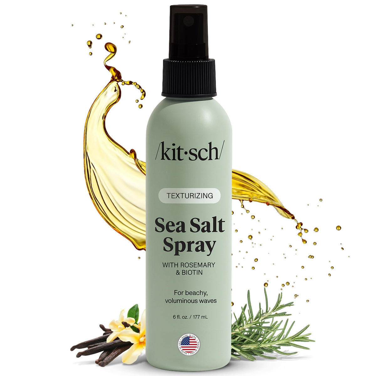 Kitsch Sea Salt Spray bottle pour for easy beachy texture with light hold.