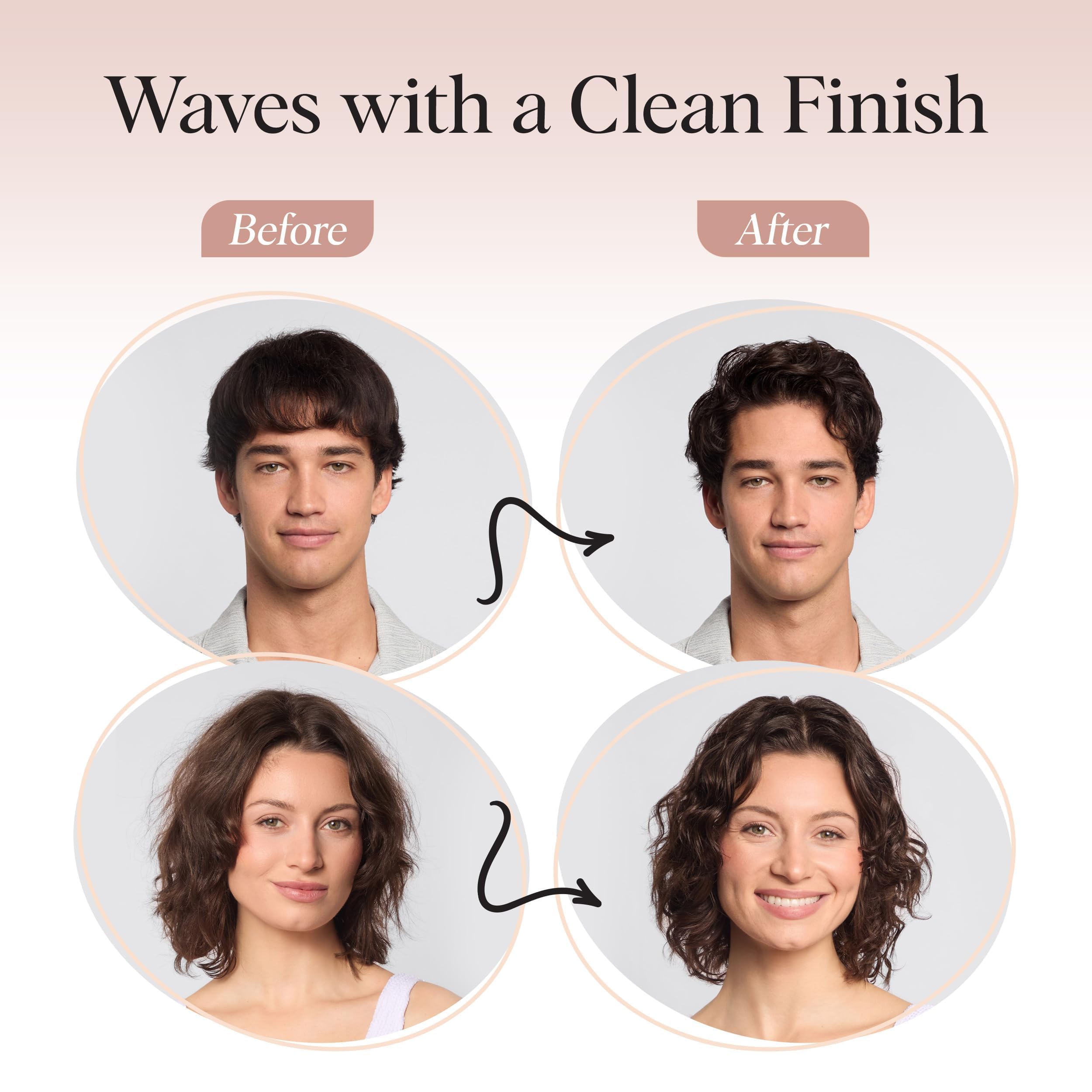 Kitsch Sea Salt Spray soft-shine finish on damp hair after styling.