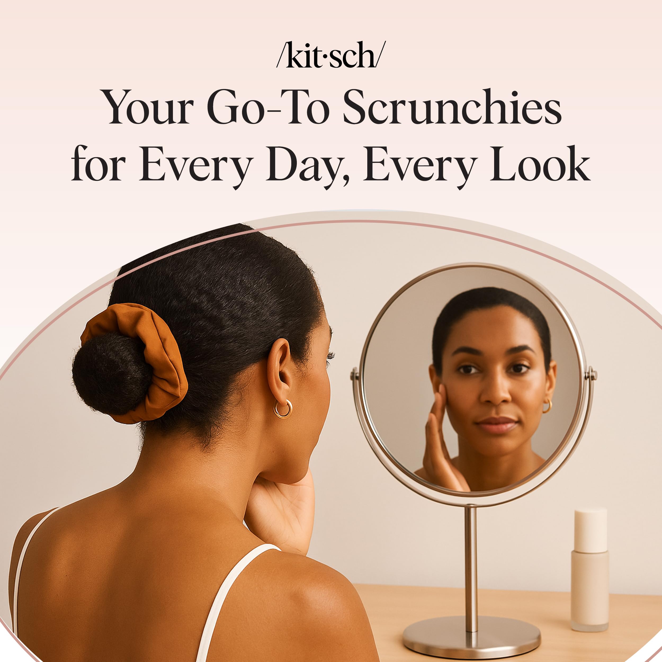 Kitsch Sedona scrunchies on-the-go, fits wallet or bag for quick touch-ups