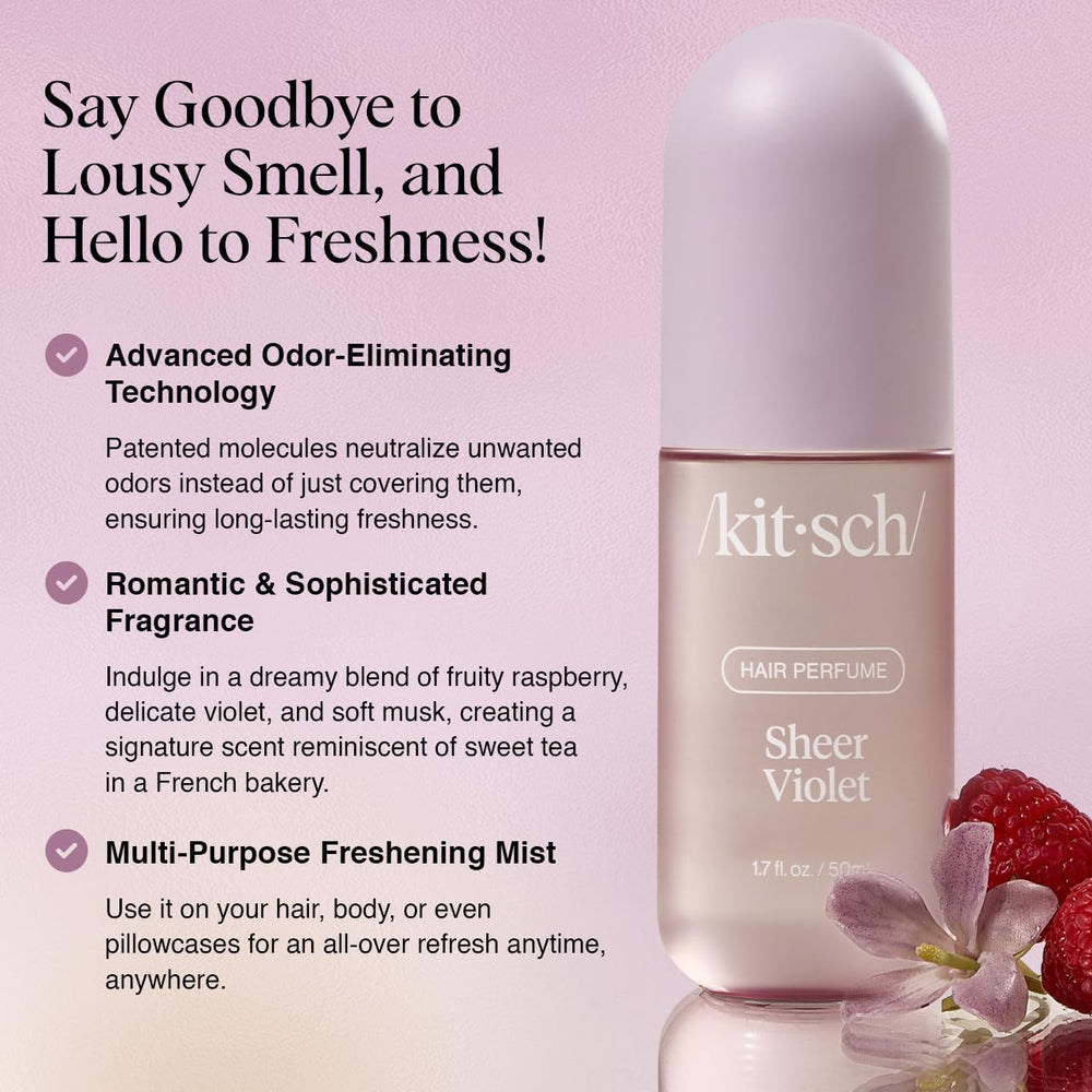 Kitsch Sheer Violet packaging highlighting vegan, cruelty-free formula.