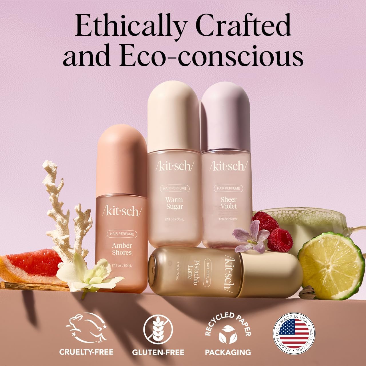 Kitsch Sheer Violet travel-size 50ml bottle for on-the-go freshness.