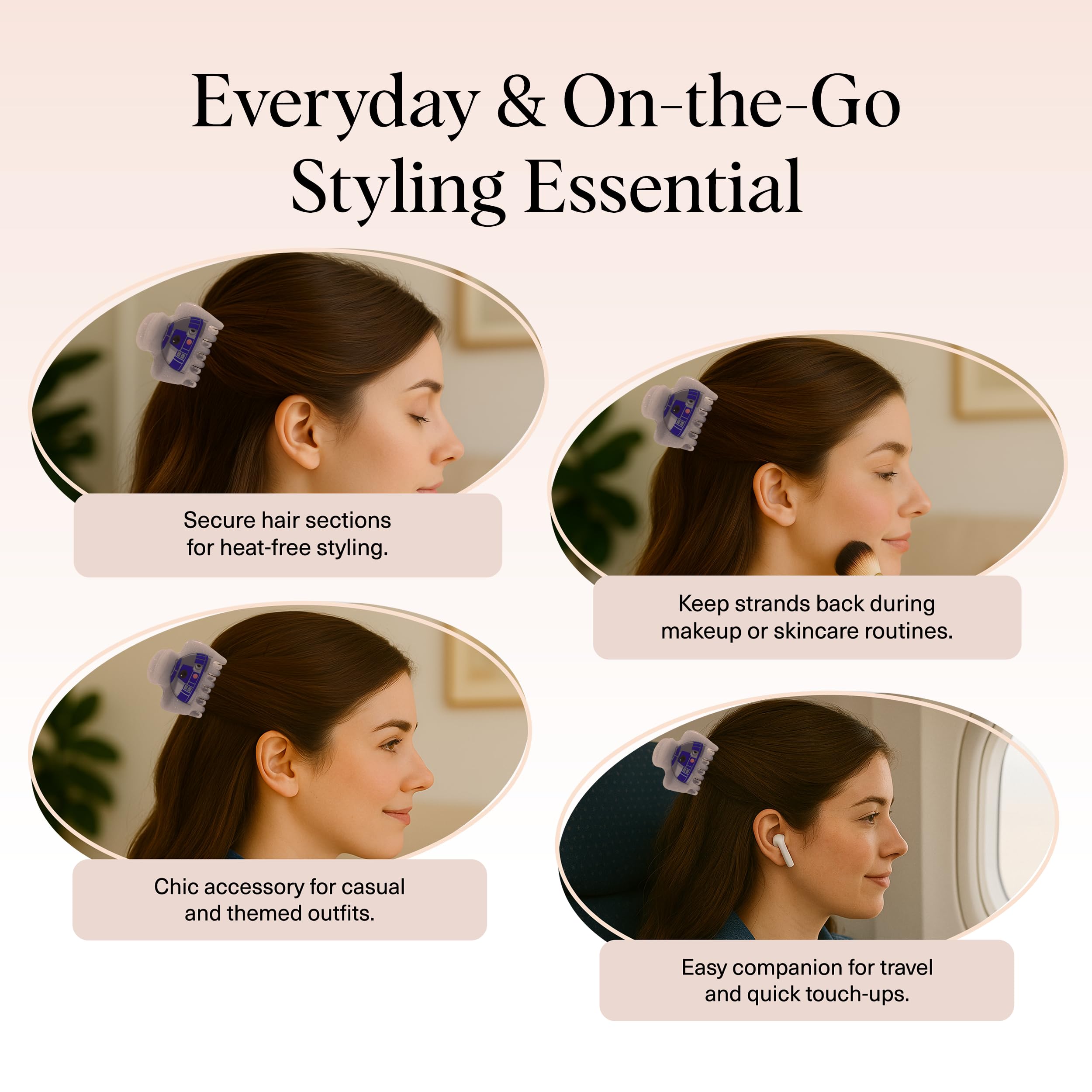 Kitsch shimmering galactic accent catches light for subtle Star Wars flair