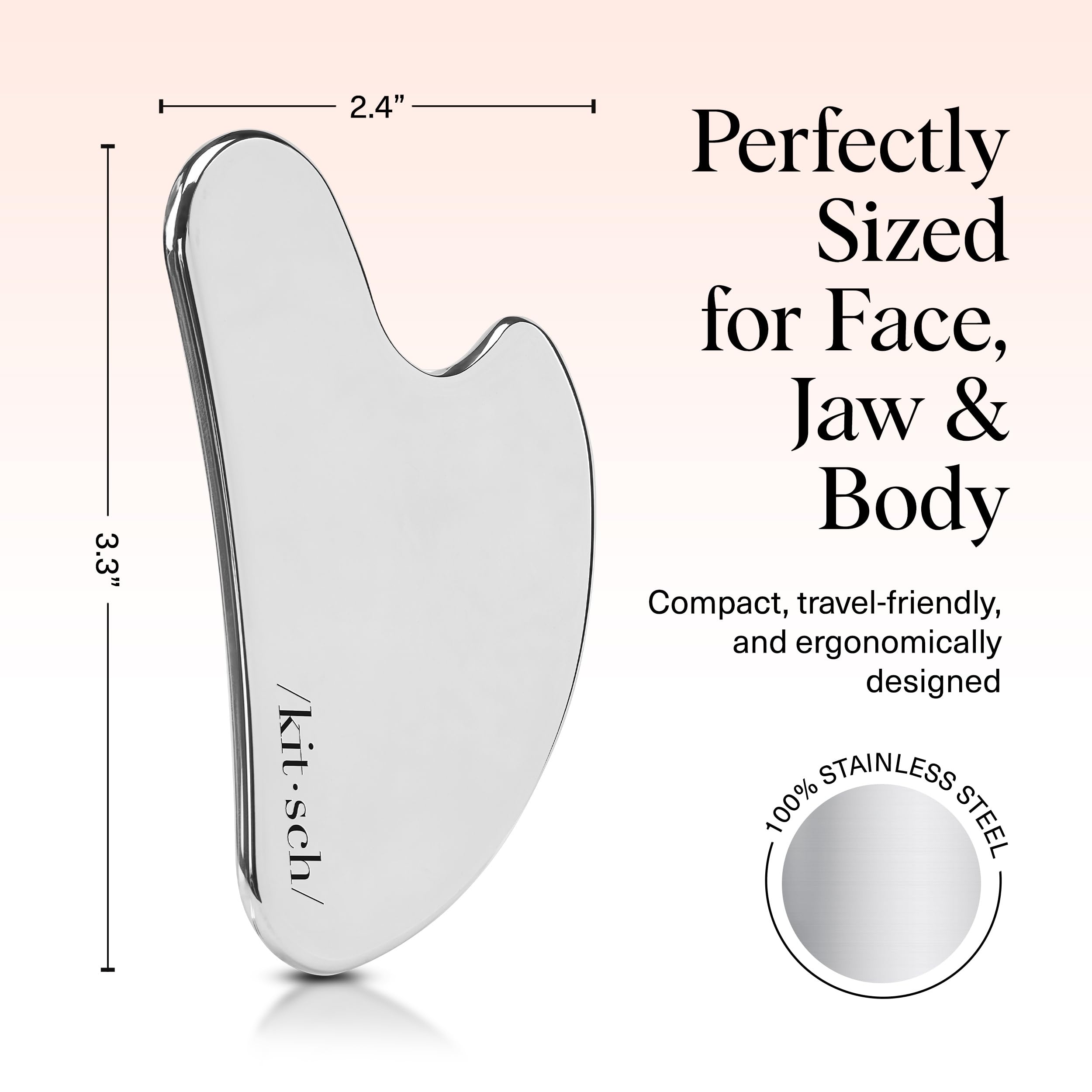 Kitsch gua sha tool cooled for refreshing puffiness relief