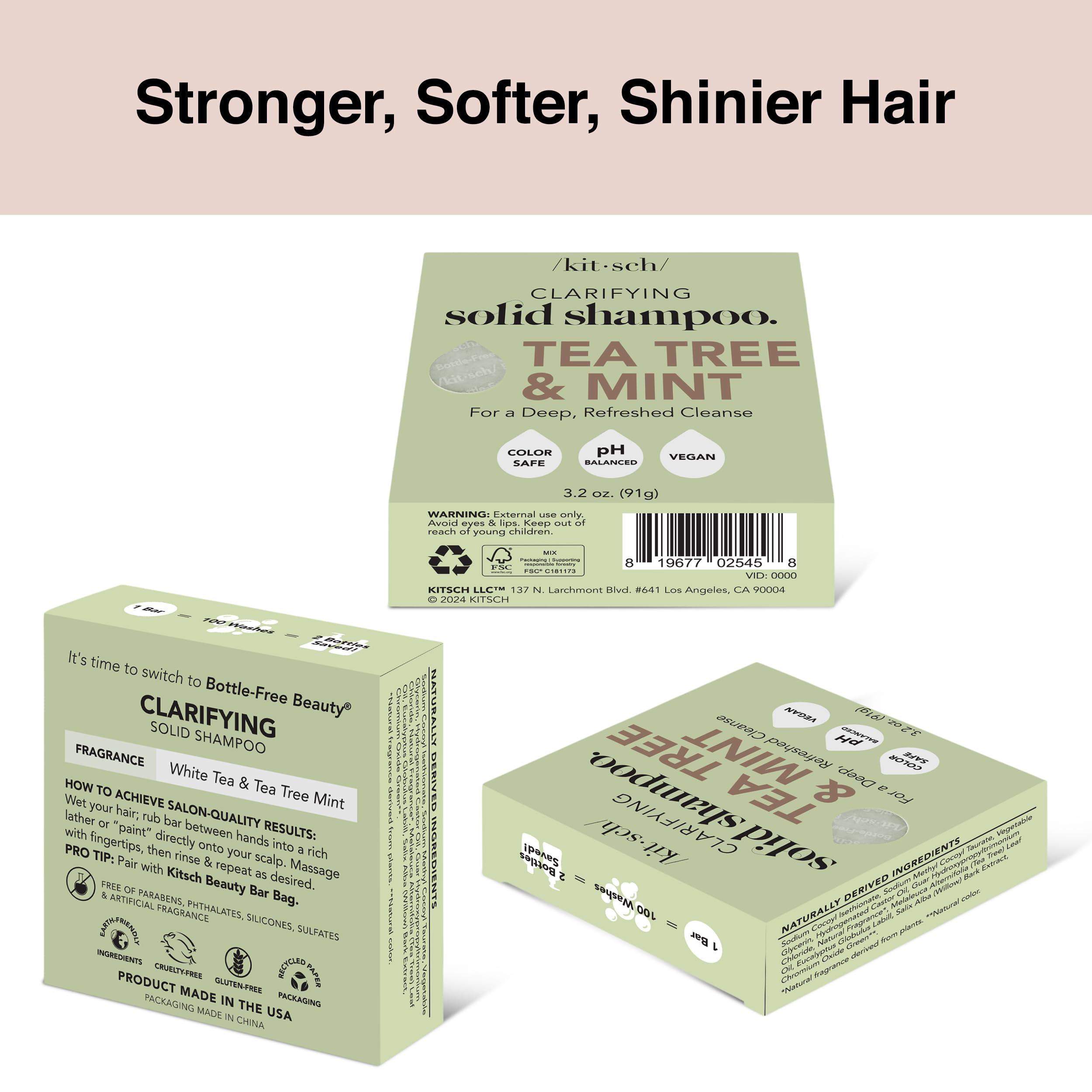 Kitsch sulfate-free formula stays gentle on color-treated hair.